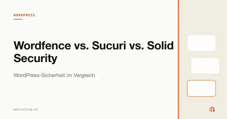 Schutzschild-Symbol über einer WordPress-Seite mit drei Plugin-Logos