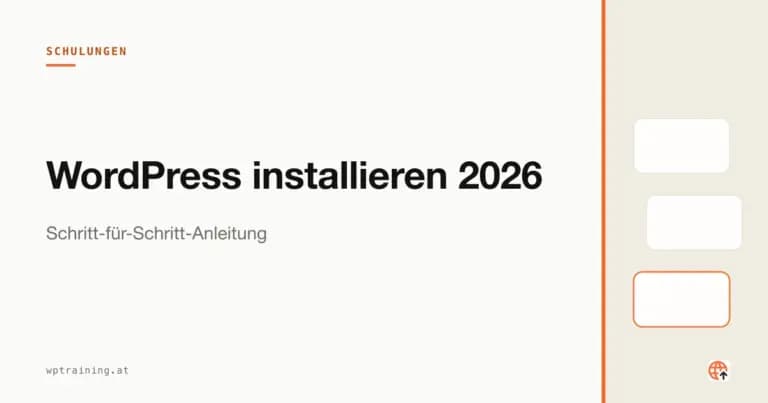Bildschirm mit dem WordPress-Installation-Screen
